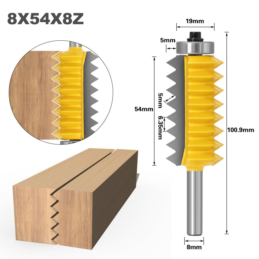 8 handle multi-tooth tenon knife woodworking line cutter slotting cutter woodworking milling cutter splicing cutter wave cutter