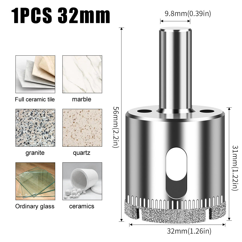 Diamond high-quality integrated steel glass drill bit, tile wall marble hole punch, electroplated drill bit glass opening