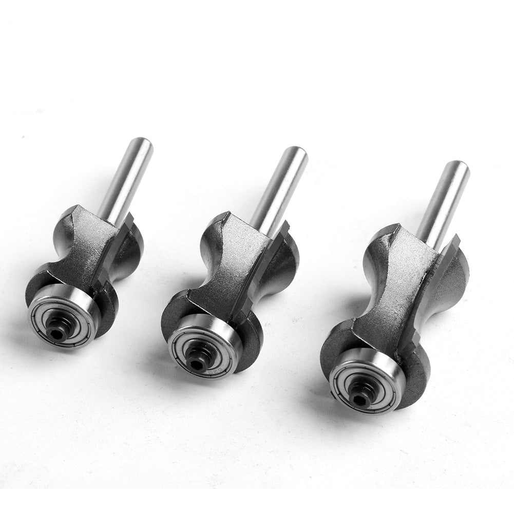 Bearing flat bottom arc knife engraving machine wood board rounded corner cutter woodworking milling cutter stair floor cutter gong milling cutter
