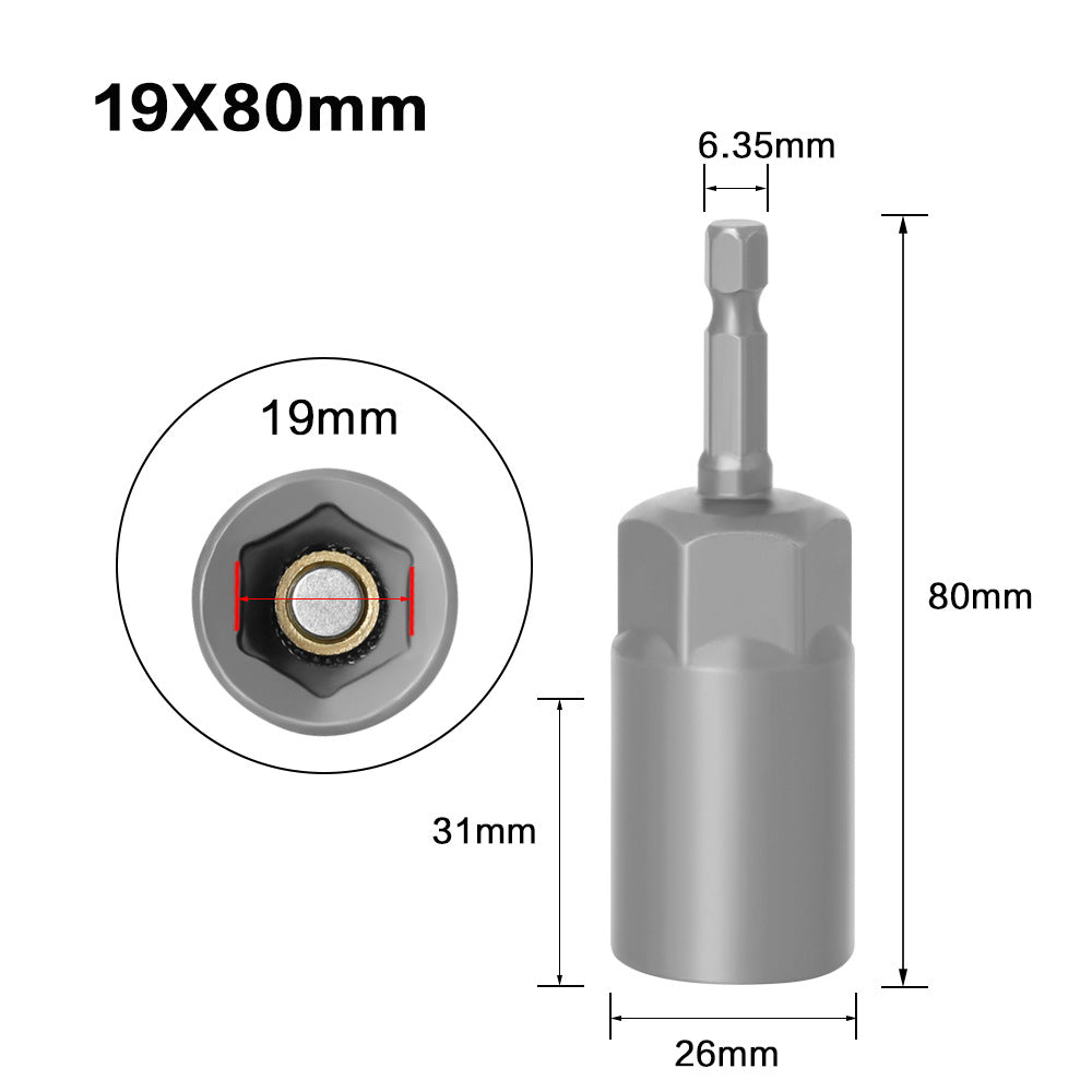 Hexagonal Shank Deepening Sleeve Pneumatic Deepening Sleeve Inner Hexagonal Wind Head Nut Quick Sleeve Tool