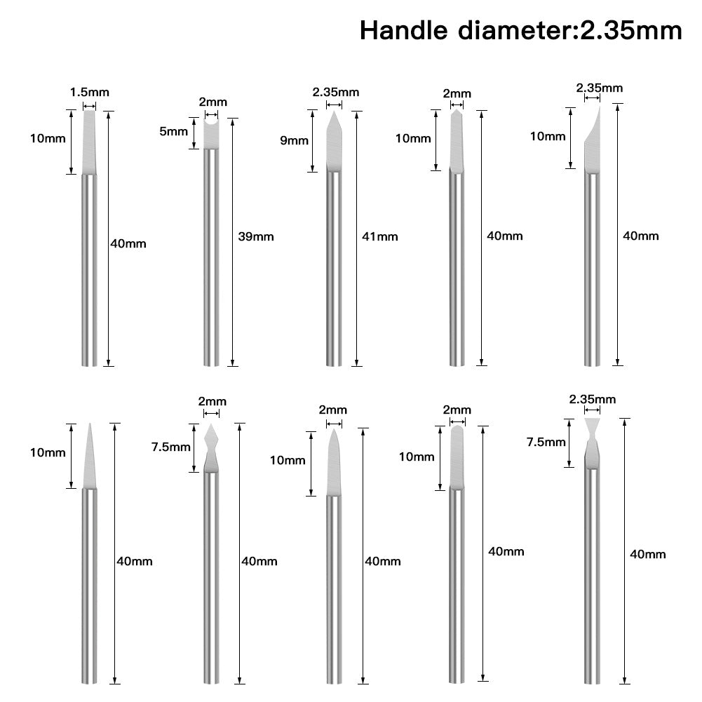 Jincheng electric tungsten steel carving knife, nuclear carving knife, olive carving knife, seal carving tool, woodworking carving knife set