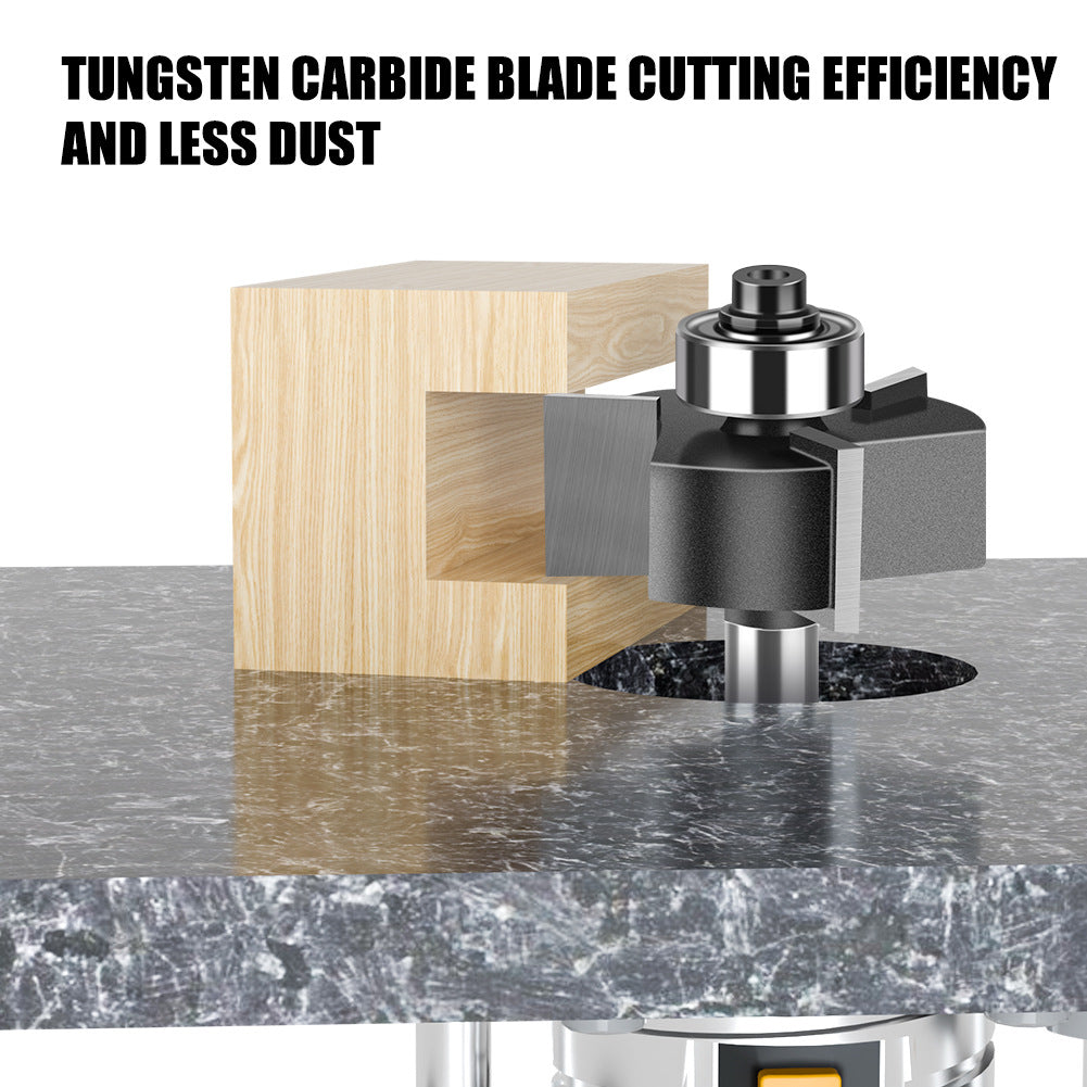 Three-edge ball T-shaped cutter door cover Begonia angle milling cutter Woodworking milling cutter Slotting cutter Slotting cutter Alloy cutter head