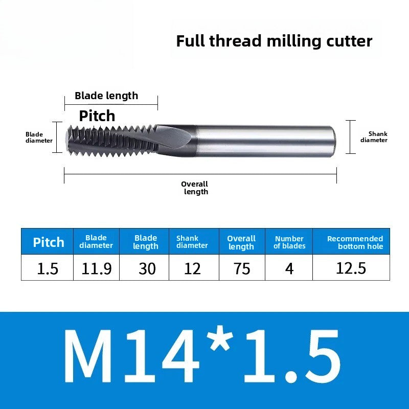 Carbide Thread Mill Single / Triple / Full Flute HRC65