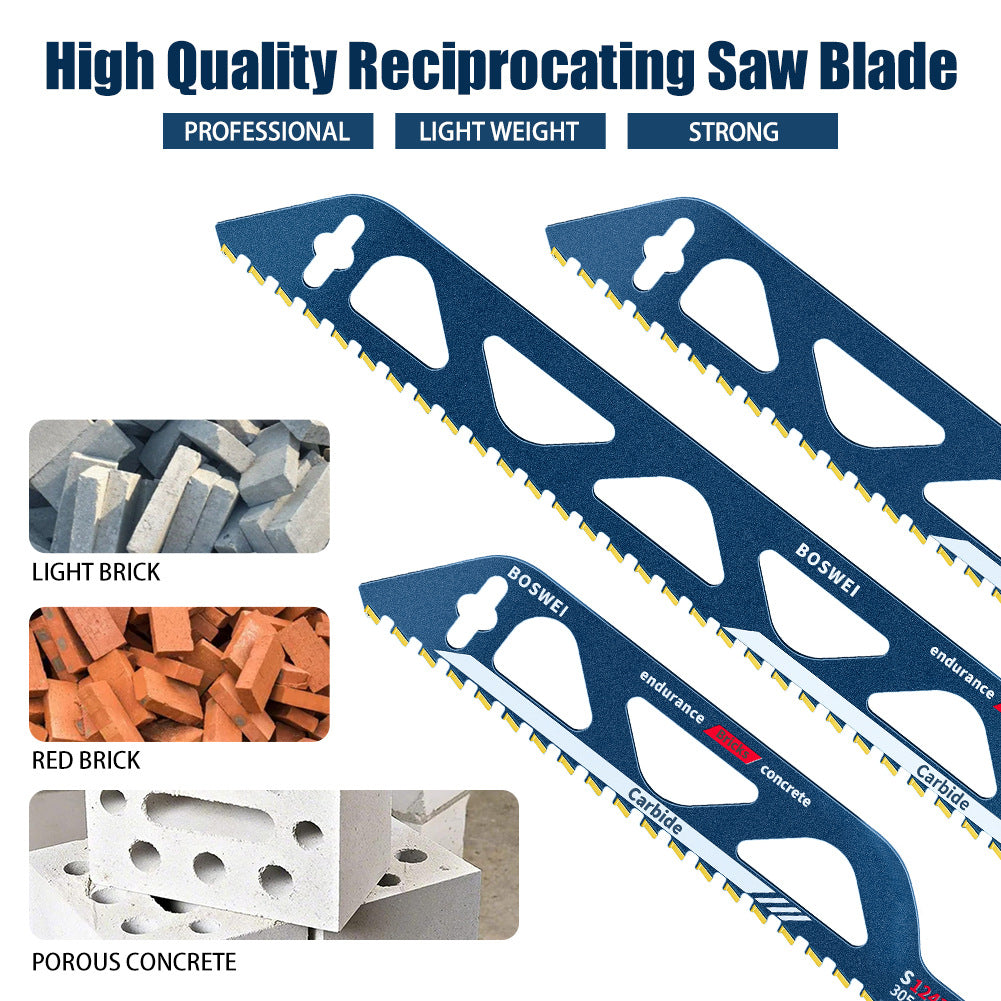 Reciprocating saw horse knife sawing wall wall red brick stone gold special light brick aerated block cutting coarse tooth saw blade