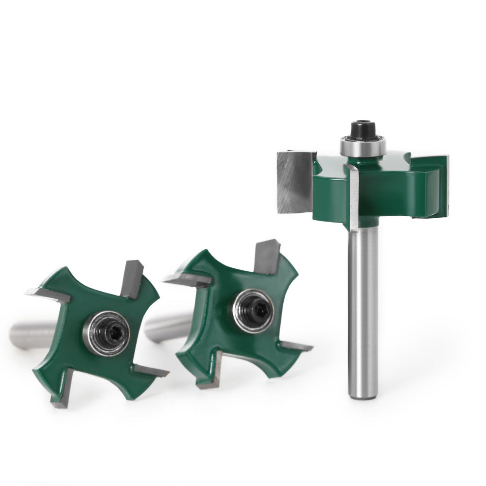 4-Blade Ball T-Knife 1/4 Handle Woodworking Milling Cutter Slotting Knife Slotting Knife Alloy Knife Head Trimming Machine Knife Head