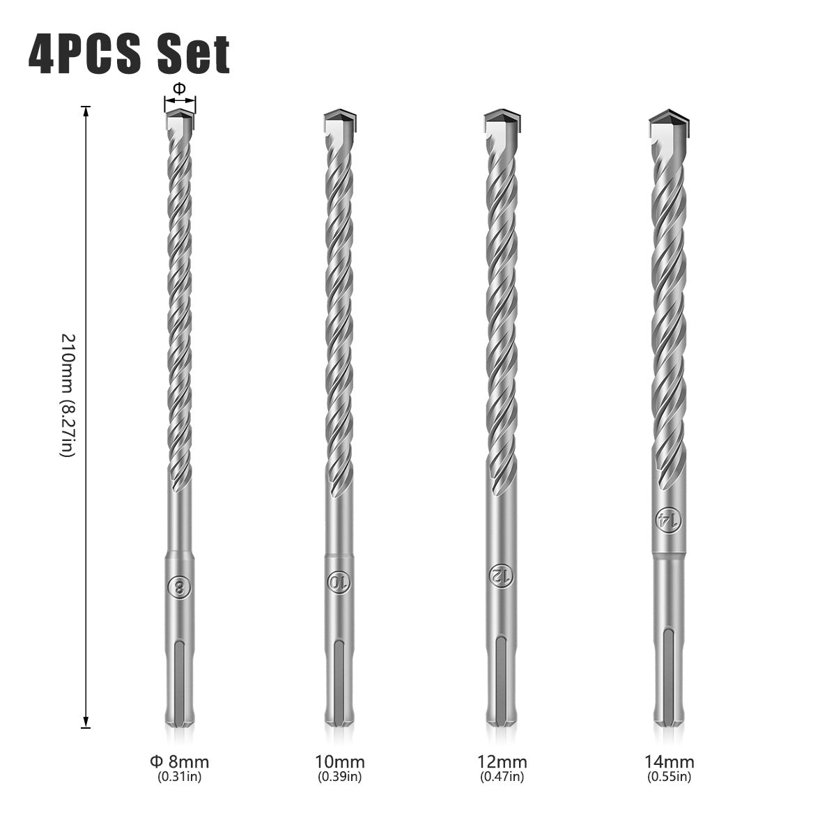 Combination impact drill, drill bit set Alloy electric hammer drill Concrete through wall opening, wall opening drill