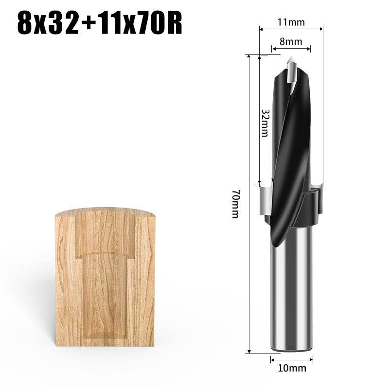 Step Drill Three-in-One Drill Secondary Drill Alloy Woodworking Step Drill Side Hole Machine Drill Bag Countersunk Hole Woodworking Row Drill Bit