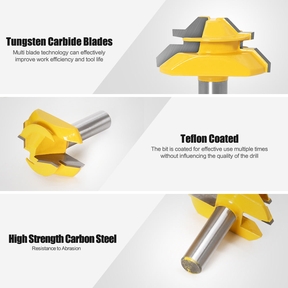 1/2 handle woodworking milling cutter splicing cutter, line cutter 45 degree tenon cutter 1/2 * 2 puzzle cutter right angle cutter