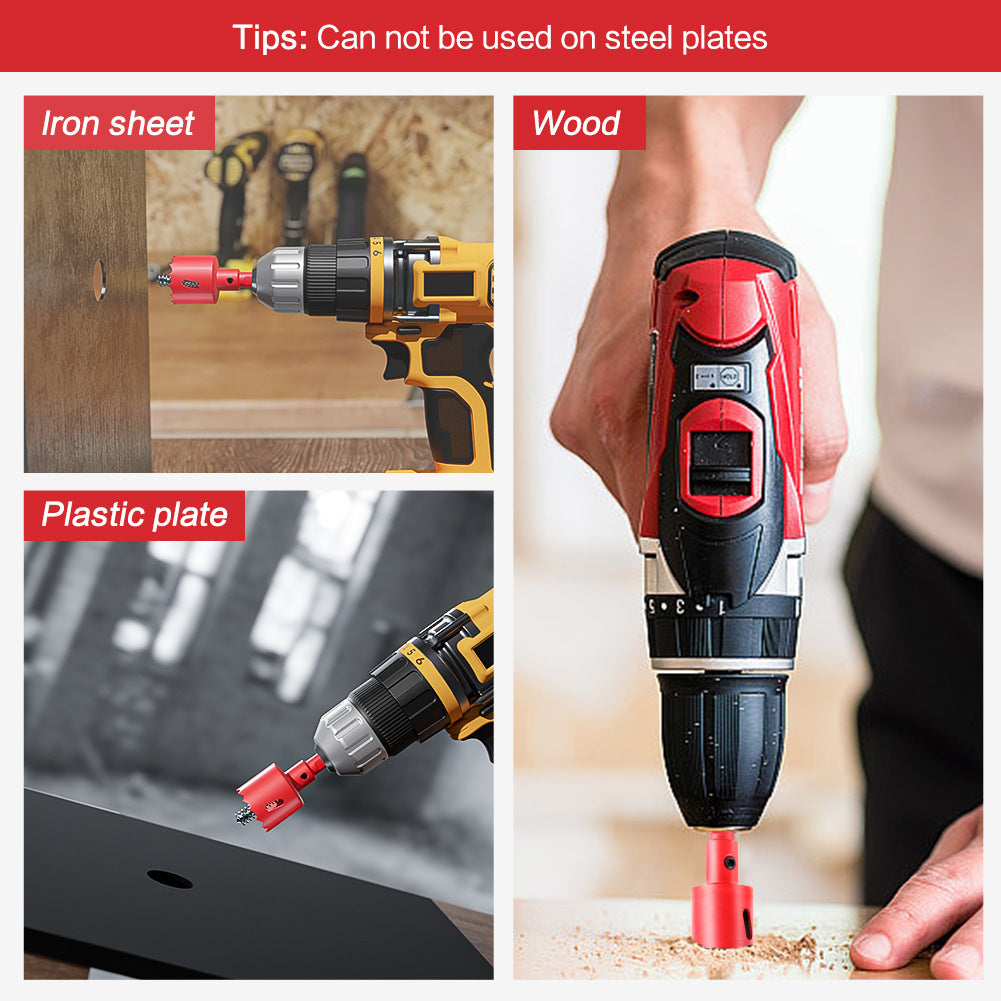 M42 bimetal hole opener small size, hole opener set woodworking iron pipe aluminum gypsum board hole opener