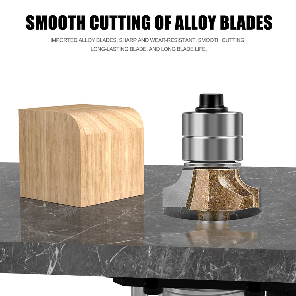 Professional grade double bearing fillet cutter tungsten steel alloy woodworking milling cutter R chamfering trimmer slotting engraving cutter