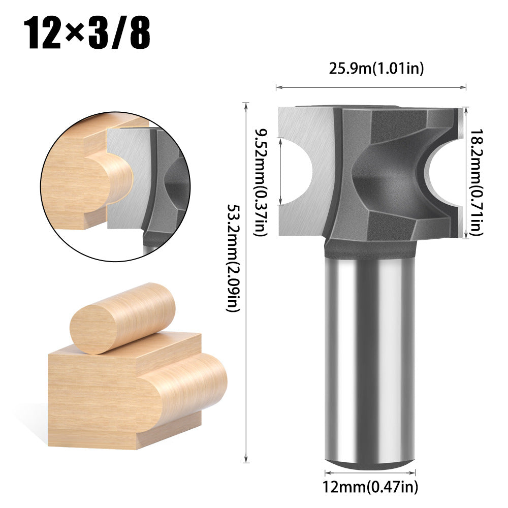 Semicircular knife, woodworking positive semicircular knife, arc knife engraving milling cutter trimming knife fancy knife 12 handles 6 handles trimming knife
