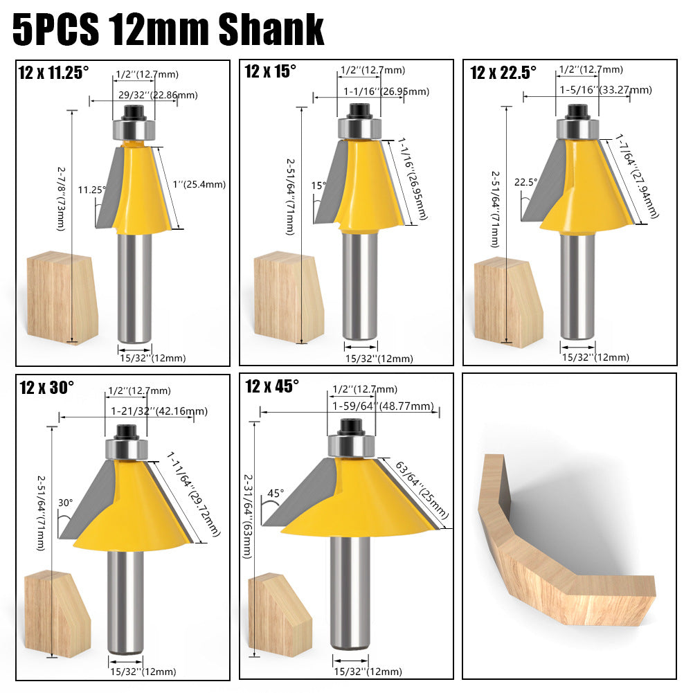 11.25 degrees 15 degrees 22.5 degrees 30 degrees 45 degrees bevel knife bevel knife woodworking milling cutter various angles