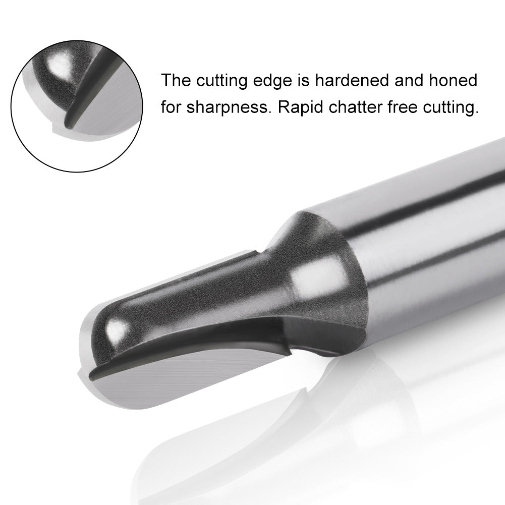 1/2 shank 12 shank deep round bottom cutter, woodworking milling cutter slotting cutter trimming machine tool head engraving machine bakelite gong cutter