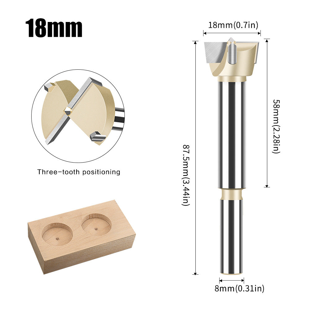 Woodworking hole opener Drill bit Extended round plastic wooden door Drill Wood punching Opening hole puncher