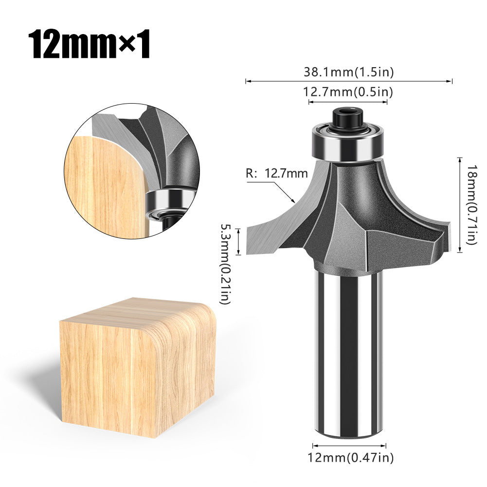 12 handle fillet cutter chamfering milling cutter, commonly used fillet cutter preferably tungsten steel alloy fillet cutter trimming machine tool