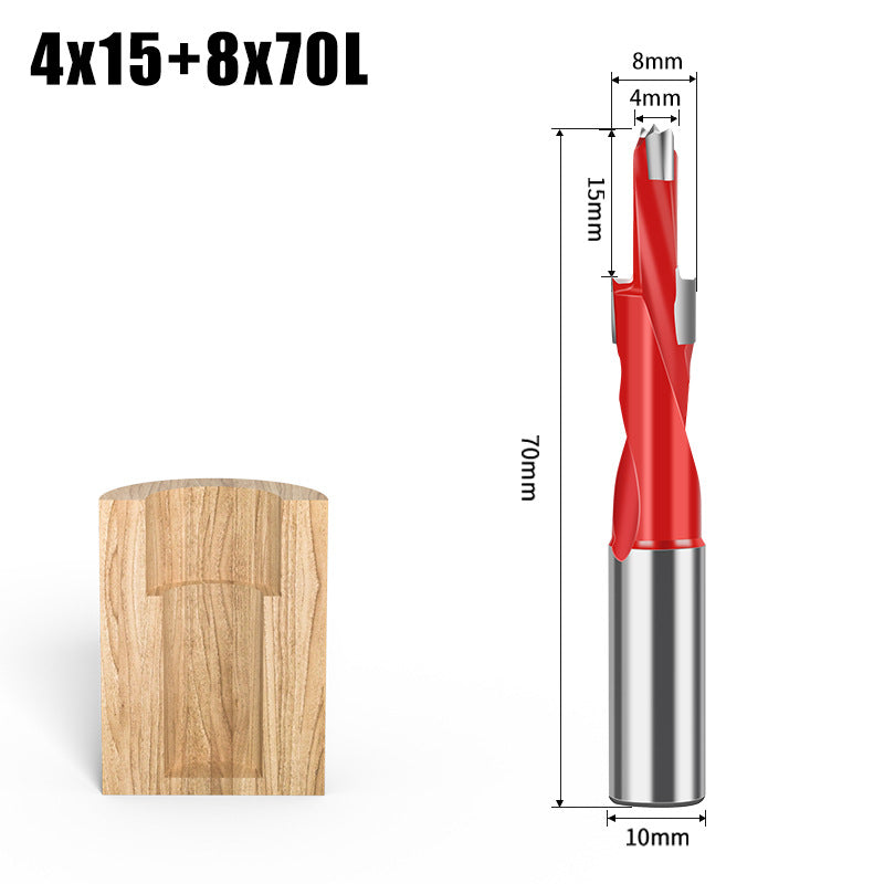 Step Drill Three-in-One Drill Secondary Drill Alloy Woodworking Step Drill Side Hole Machine Drill Bag Countersunk Hole Woodworking Row Drill Bit