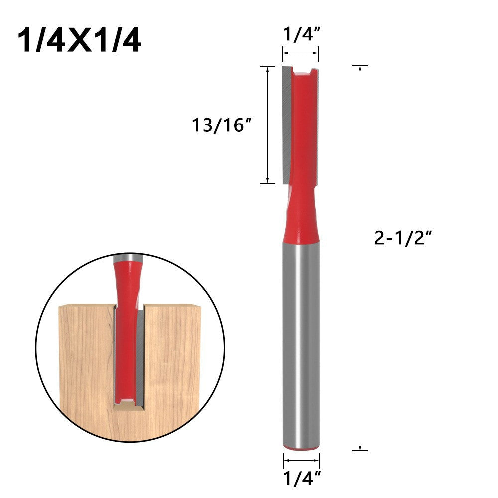 Extended Woodworking Double Blade Straight Knife Engraving Woodworking Milling Cutter Edge Trimming Machine Knife Head 1/2 1/4 Handle Knife Head Straight Knife
