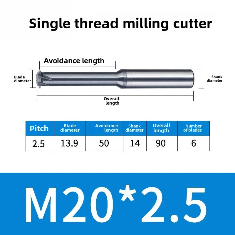 Carbide Thread Mill Single / Triple / Full Flute HRC65