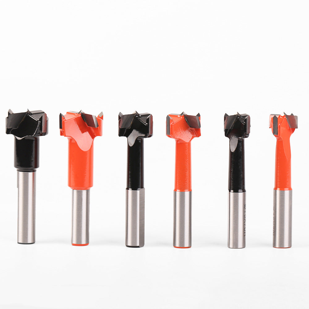 Woodworking split drill 15-55mm hole opener, split drill, forward and reverse four-tooth alloy numerical control woodworking row drill