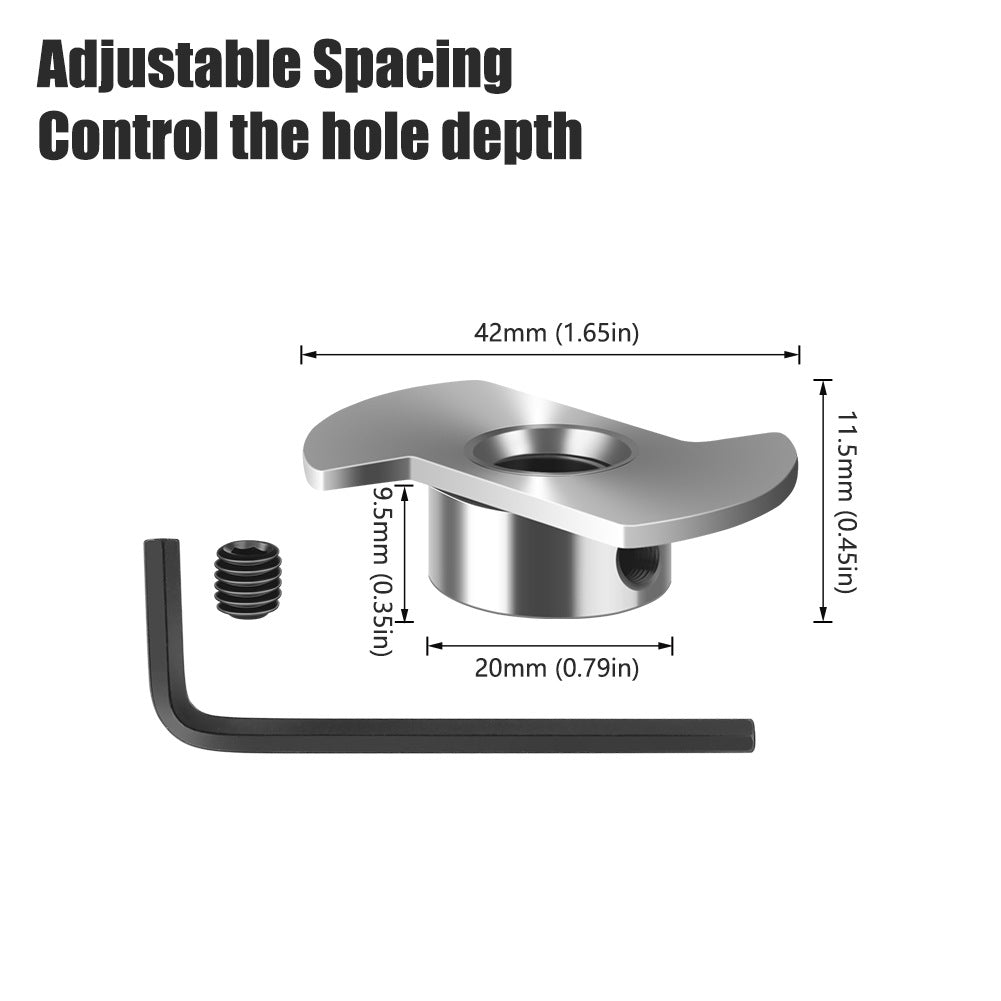 Multifunctional extended woodworking hole opener, external thread flat wing drill, extended limit wooden board hand drill, reaming drill bit