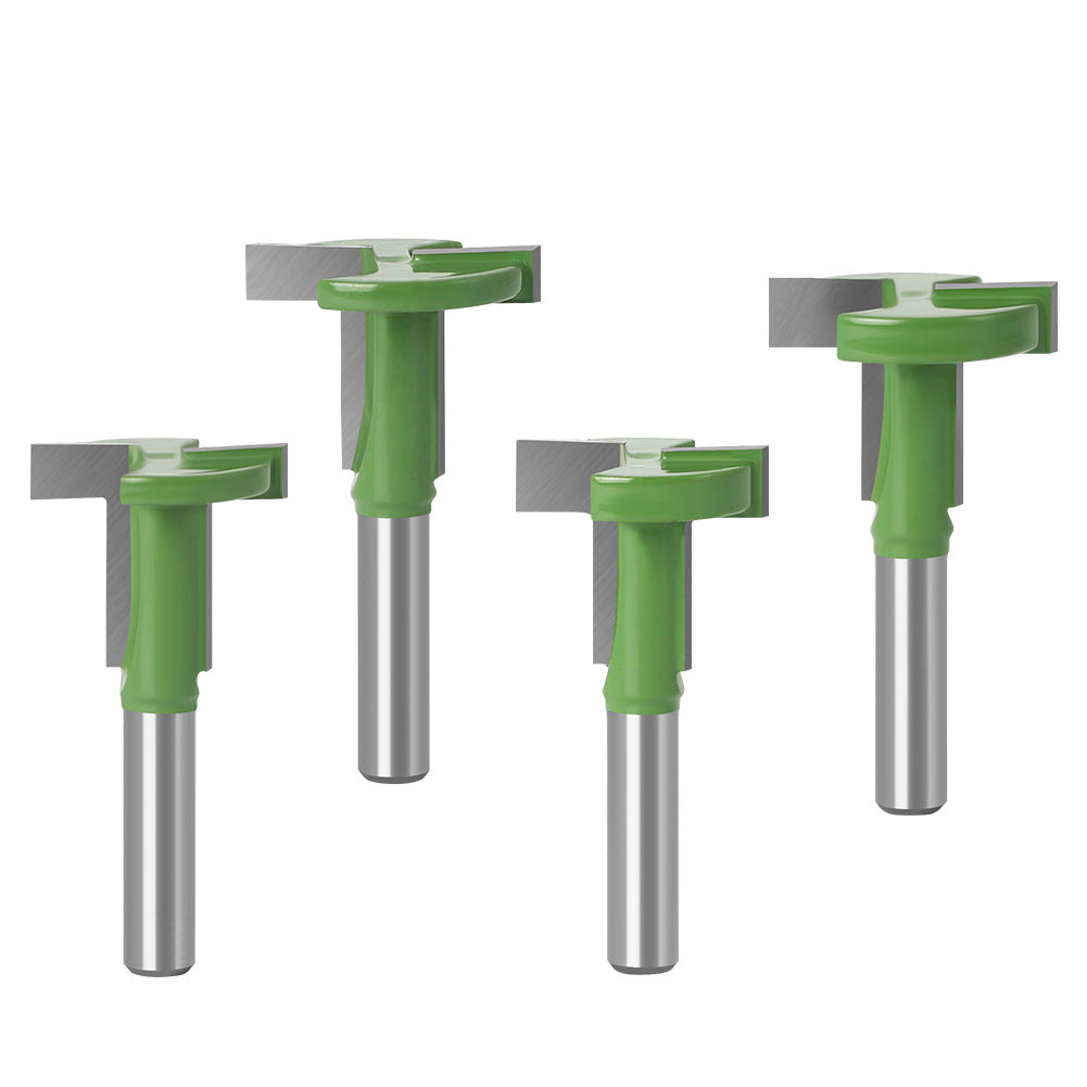 8 handle green straight edge T-tool hook milling cutter slotting cutter 8 handle groove milling cutter foreign trade export woodworking milling cutter