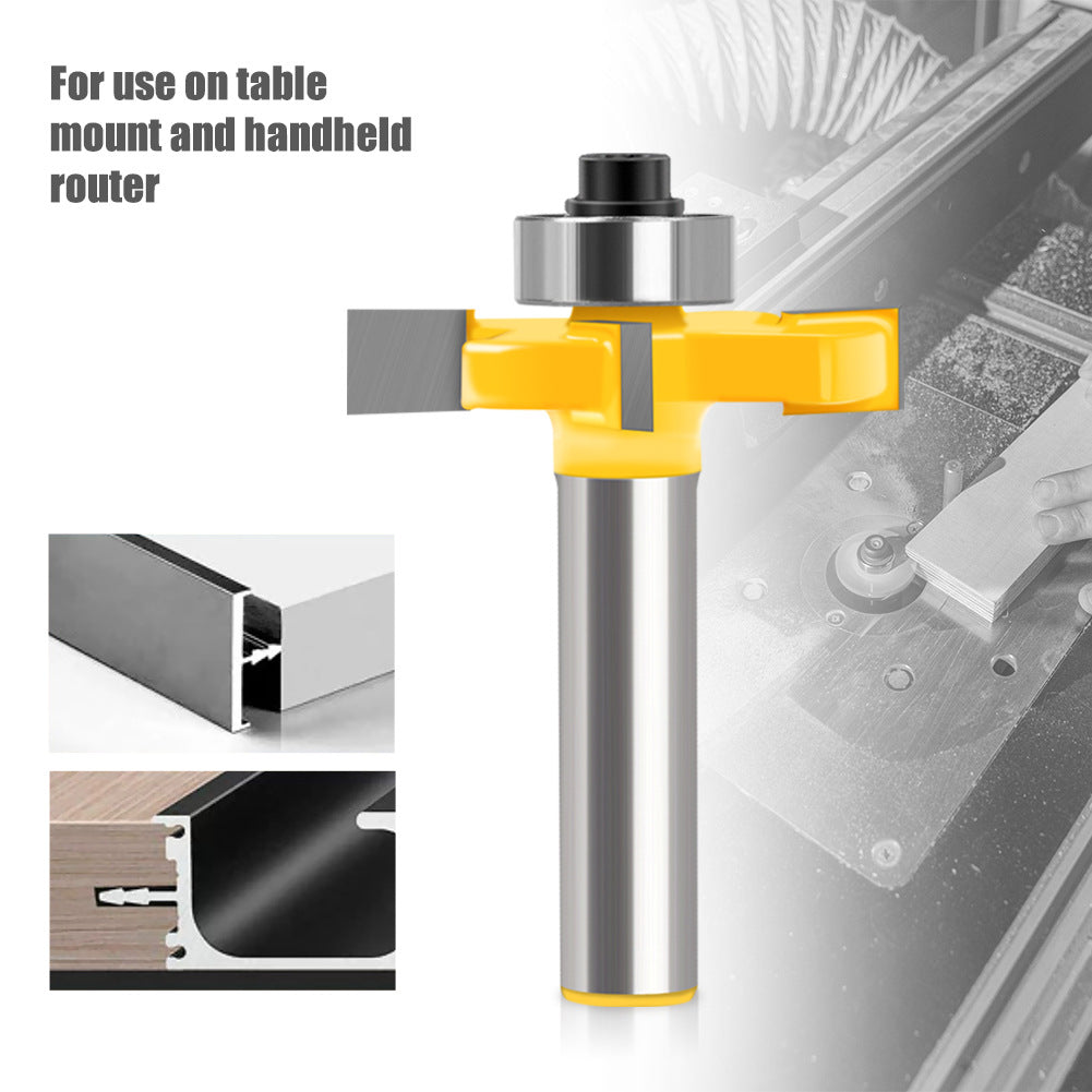 4-Edge ball T-knife 8 handle woodworking milling cutter slotting cutter notch cutter alloy cutter head trimming machine cutter head