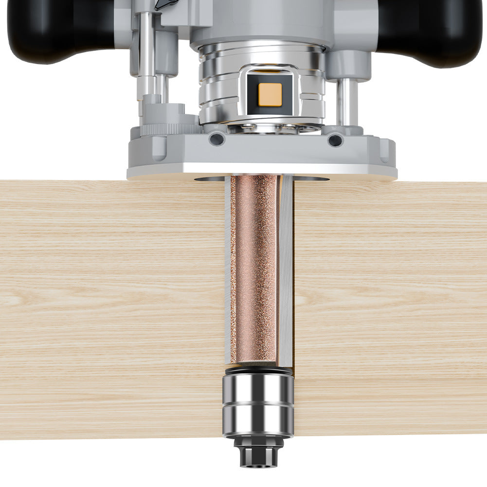 Professional grade 1/2 shank head double bearing trimming knife tungsten steel imitation woodworking milling cutter trimming alloy blade bearing