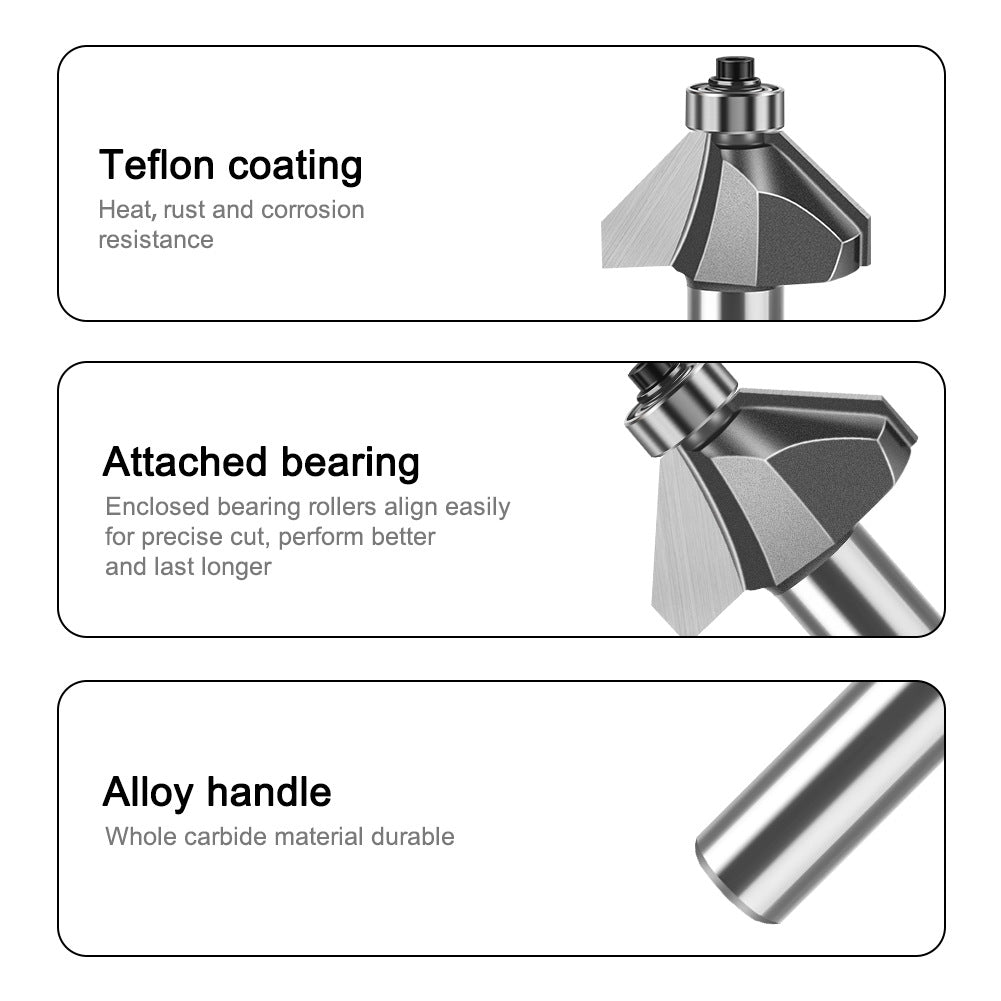 6 handle 12 handle 45 degree bevel knife woodworking milling cutter trimming machine engraving cutter head 45 degree chamfer knife bevel knife