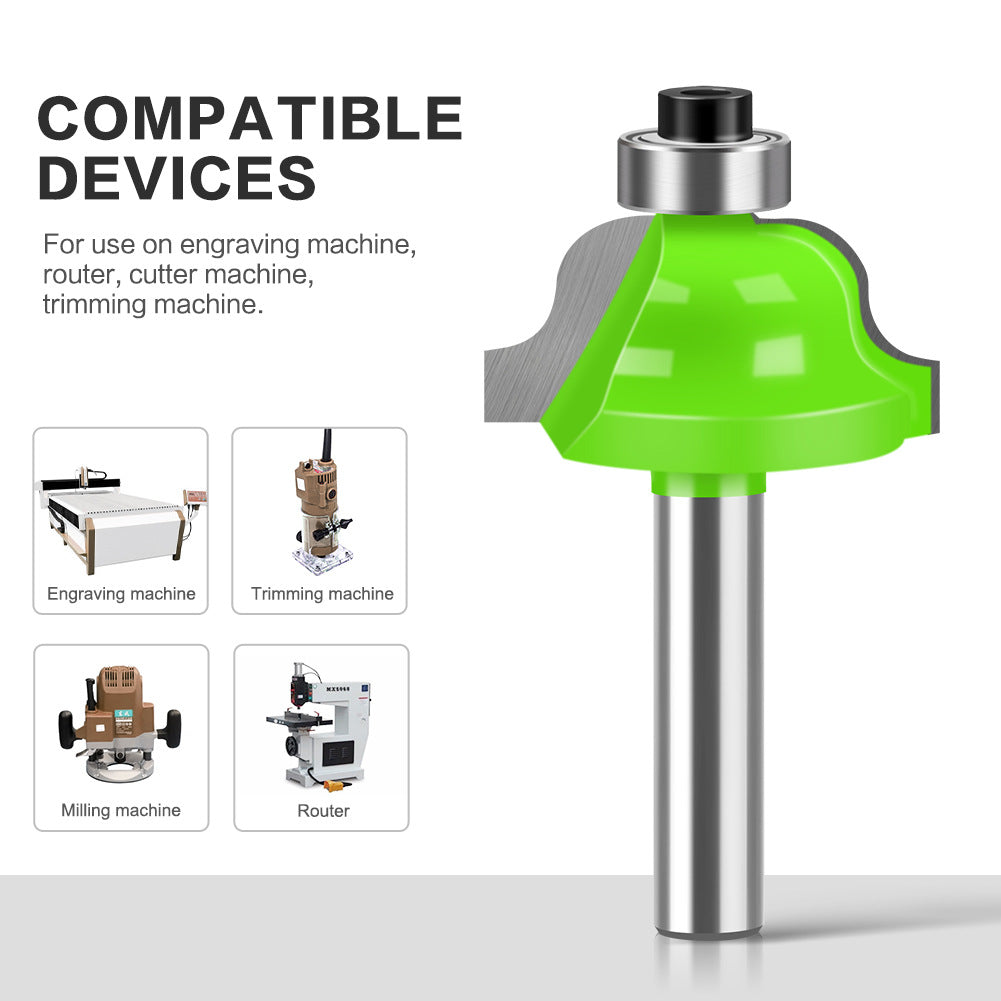 12-Piece set of 1/4 handle woodworking milling cutter set, trimming machine cutter head, bakelite milling engraving machine, milling cutter, trimming cutter 12PC