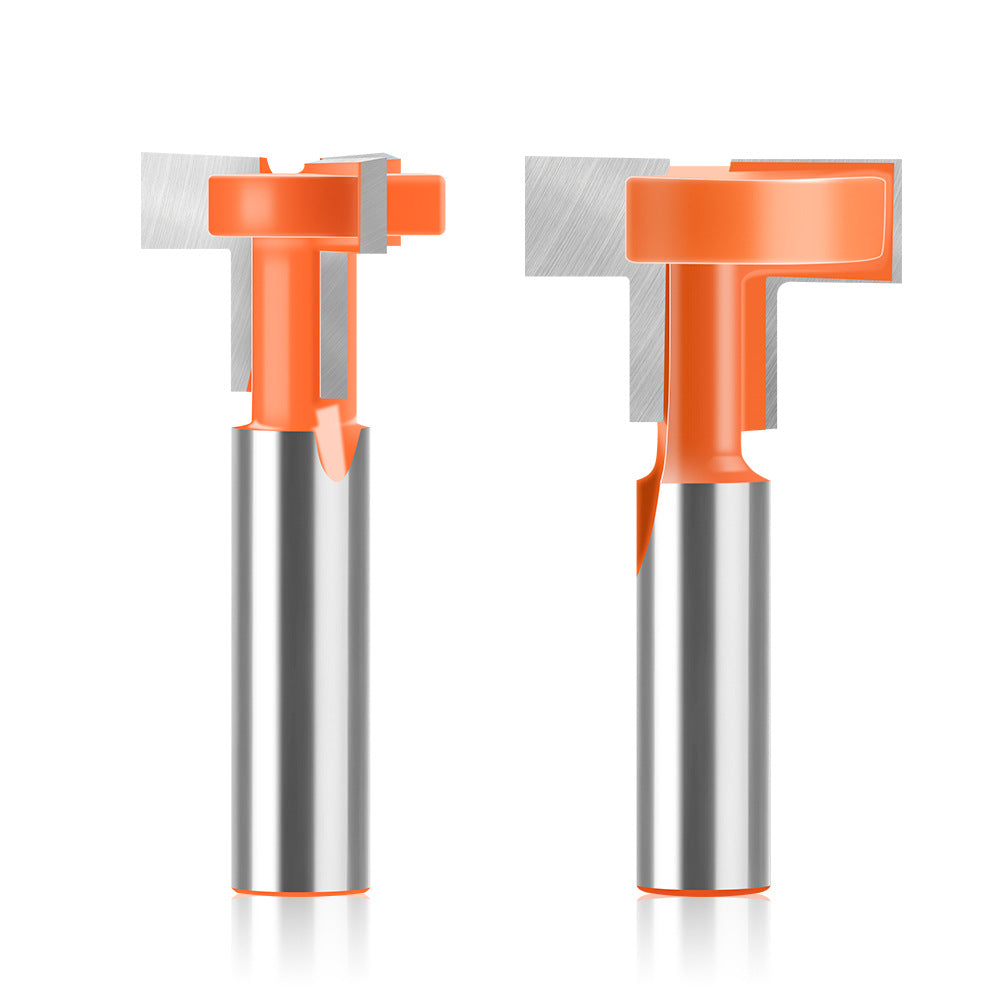 Three-edged straight-edge T-knife 12 handles, woodworking engraving milling cutter, notch cutter, four-edged slotting cutter, woodworking milling cutter