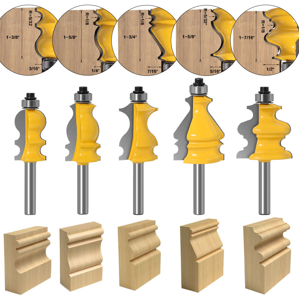 8Mm handle 10-piece set flower line knife armrest knife woodworking lace knife line knife cabinet door top line knife engraving machine milling cutter