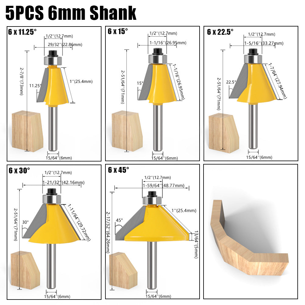 11.25 degrees 15 degrees 22.5 degrees 30 degrees 45 degrees bevel knife bevel knife woodworking milling cutter various angles