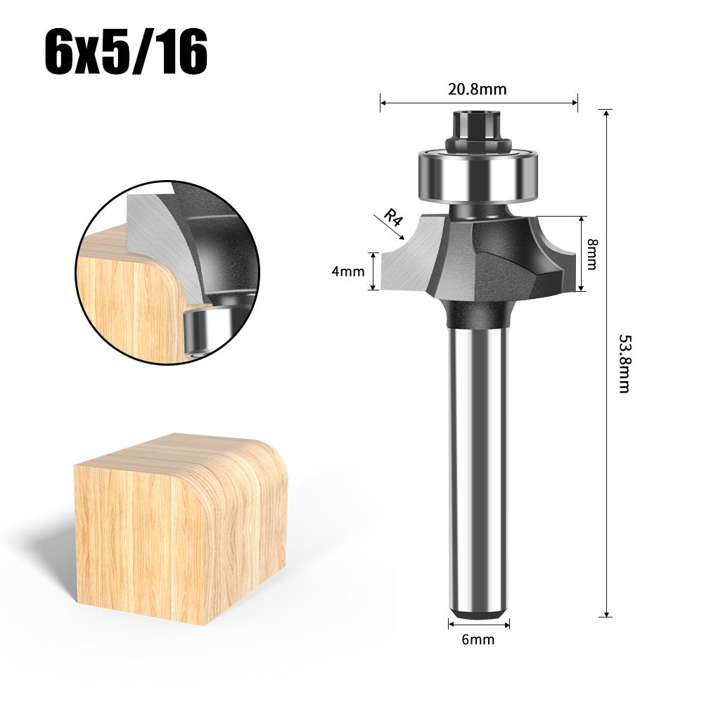 6 handle 12 handle fillet knife tungsten steel alloy woodworking milling cutter R chamfer trimming machine slotting engraving machine blade