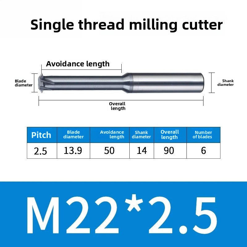 Carbide Thread Mill Single / Triple / Full Flute HRC65