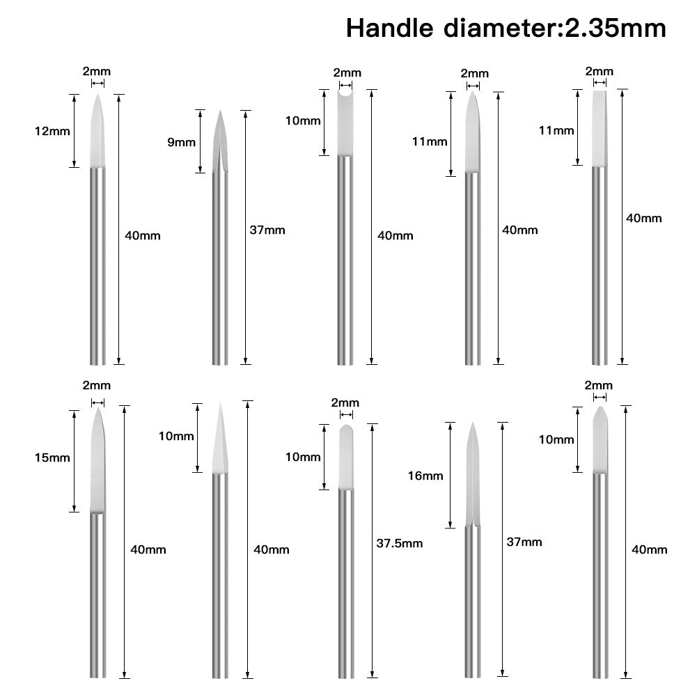 Jincheng electric tungsten steel carving knife, nuclear carving knife, olive carving knife, seal carving tool, woodworking carving knife set
