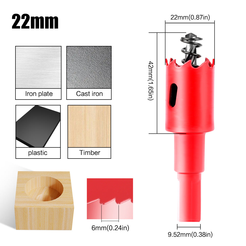 M42 Bi Metal Hole Saw Set for Wood Metal Pipe Aluminum Drywall Drilling PV Woodworking Kit
