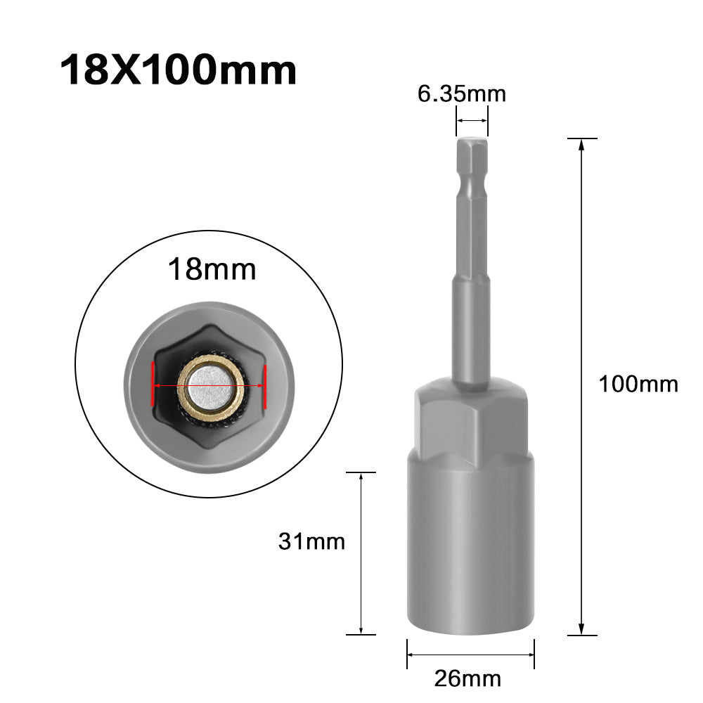Hexagonal Shank Deepening Sleeve Pneumatic Deepening Sleeve Inner Hexagonal Wind Head Nut Quick Sleeve Tool