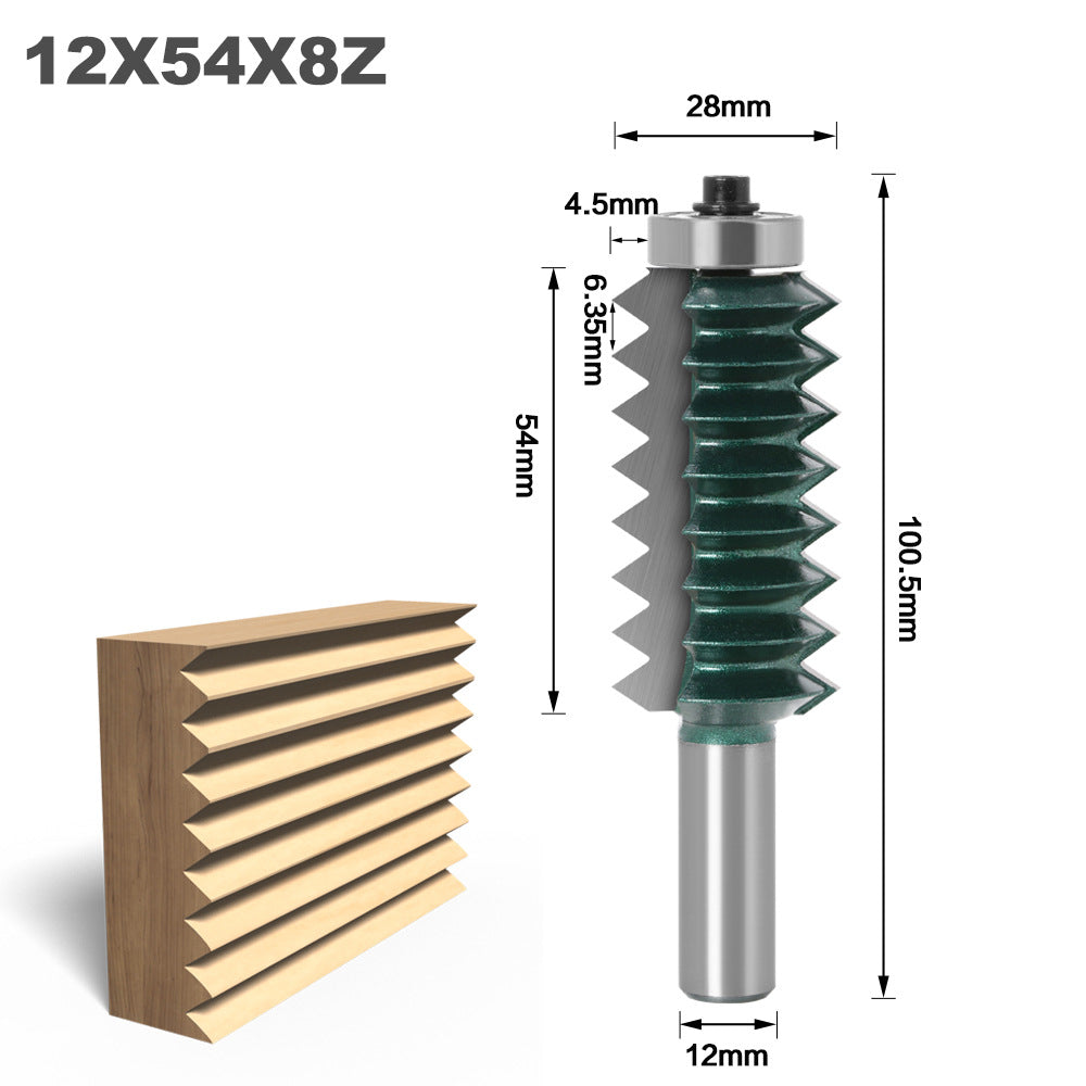 12 handle multi-tooth tenon knife woodworking line cutter slotting cutter woodworking milling cutter splicing cutter wave cutter