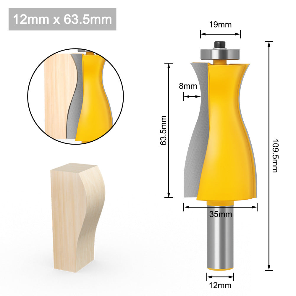 1/2 handle waist slim cabinet foot knife woodworking milling cutter engraving machine trimming knife floor foot line lace door cabinet top line knife