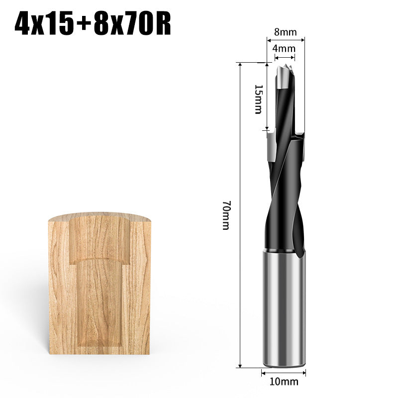 Step Drill Three-in-One Drill Secondary Drill Alloy Woodworking Step Drill Side Hole Machine Drill Bag Countersunk Hole Woodworking Row Drill Bit