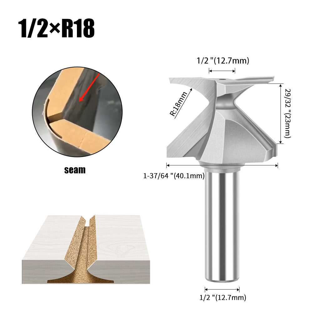 Arc bending integrated knife forming tool R18R30 wooden door and wall cabinet arc bending knife filling-free softening process