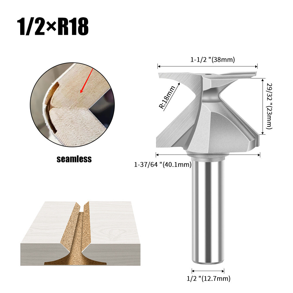 Arc bending integrated knife forming tool R18R30 wooden door and wall cabinet arc bending knife filling-free softening process