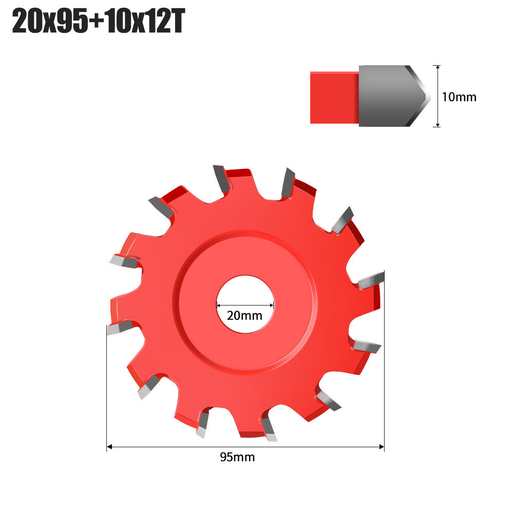 Aluminum-plastic plate slotting knife 90 degrees UV type milling cutter slotting saw blade special folding right angle cutting blade round bottom forming knife