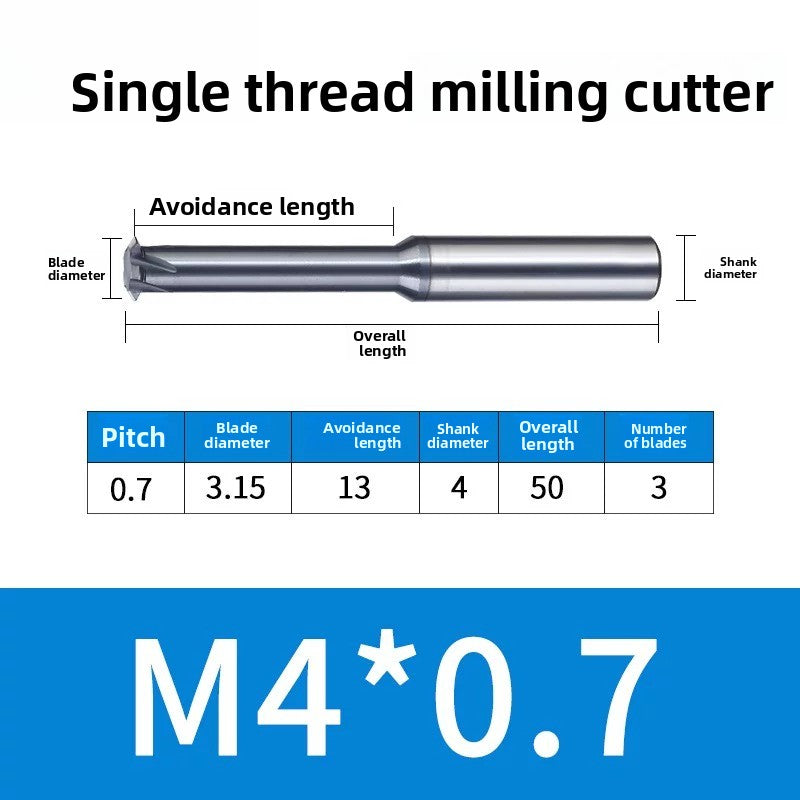 Carbide Thread Mill Single / Triple / Full Flute HRC65