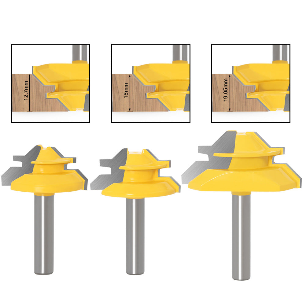 45 degree tenon knife 90 degree right angle knife tenon knife 8 handle woodworking milling cutter foreign trade export