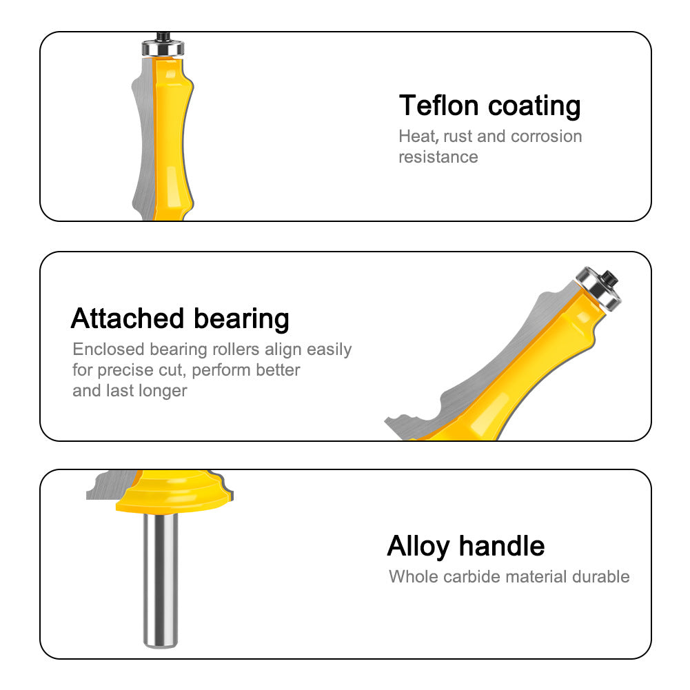 8 handle 1/2 handle high line armrest cutter woodworking milling cutter armrest cutter line cutter skirting cutter gong milling cutter carving knife