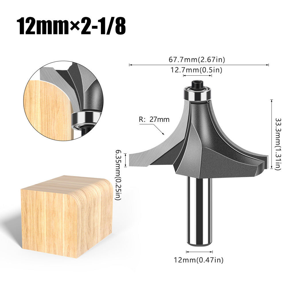 12 handle fillet cutter chamfering milling cutter, commonly used fillet cutter preferably tungsten steel alloy fillet cutter trimming machine tool