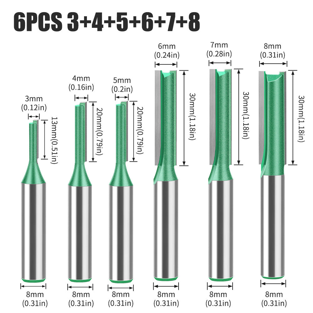 3-20 piece set of 8 handle straight knife slotting knife double edge straight knife slotting milling cutter outlet slotting knife multi-specification trimming machine