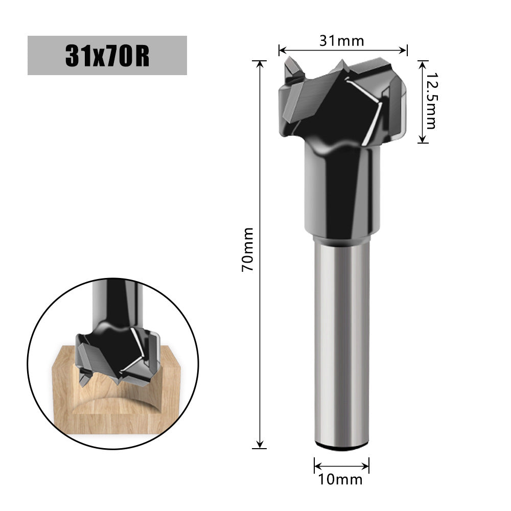 Woodworking split drill 15-55mm hole opener, split drill, forward and reverse four-tooth alloy numerical control woodworking row drill