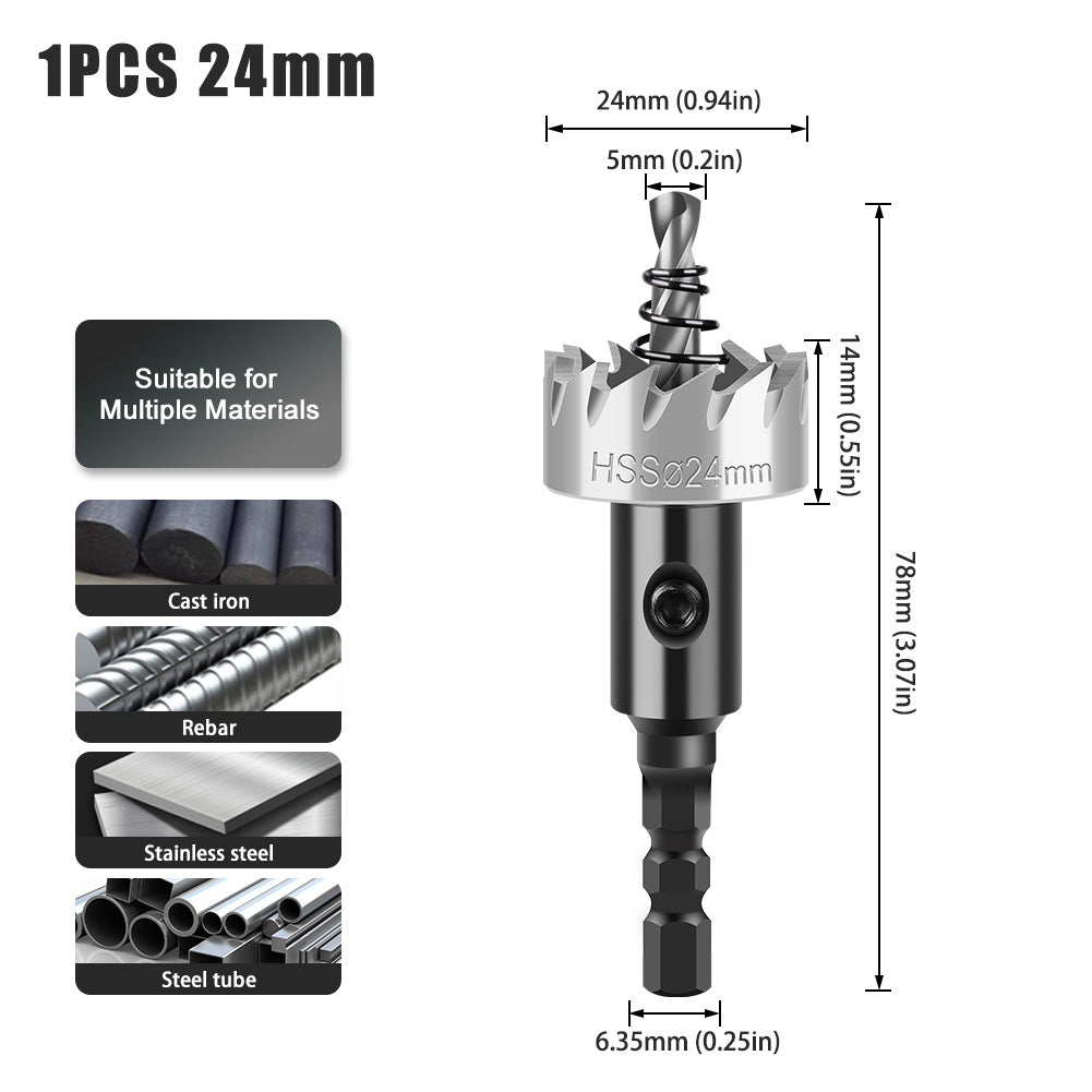 HSS hexagonal shank high speed steel 4341 hole opener, iron sheet stainless steel hole opener metal, thin plate drilling
